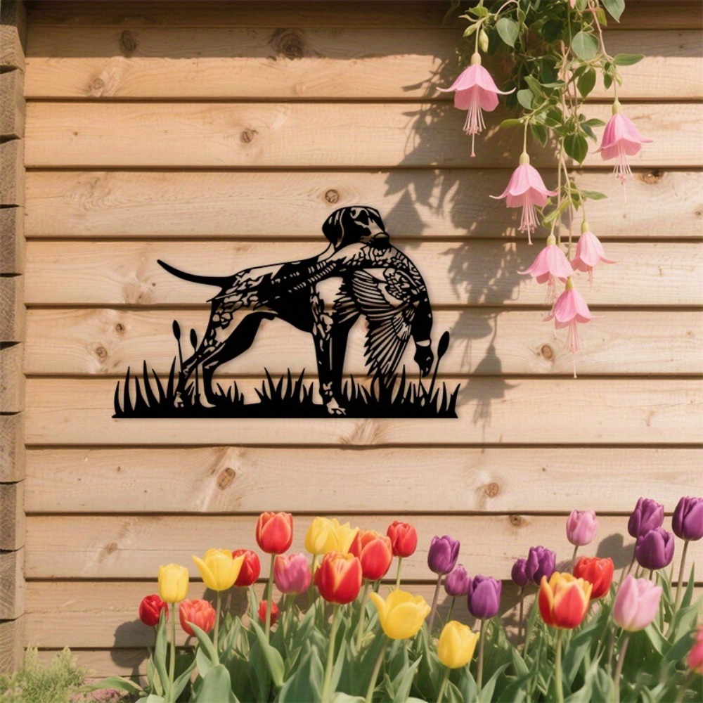 Hunting Dog Outdoor - CIFBUY Металлическое настенное украшение: силуэт охотничьей
