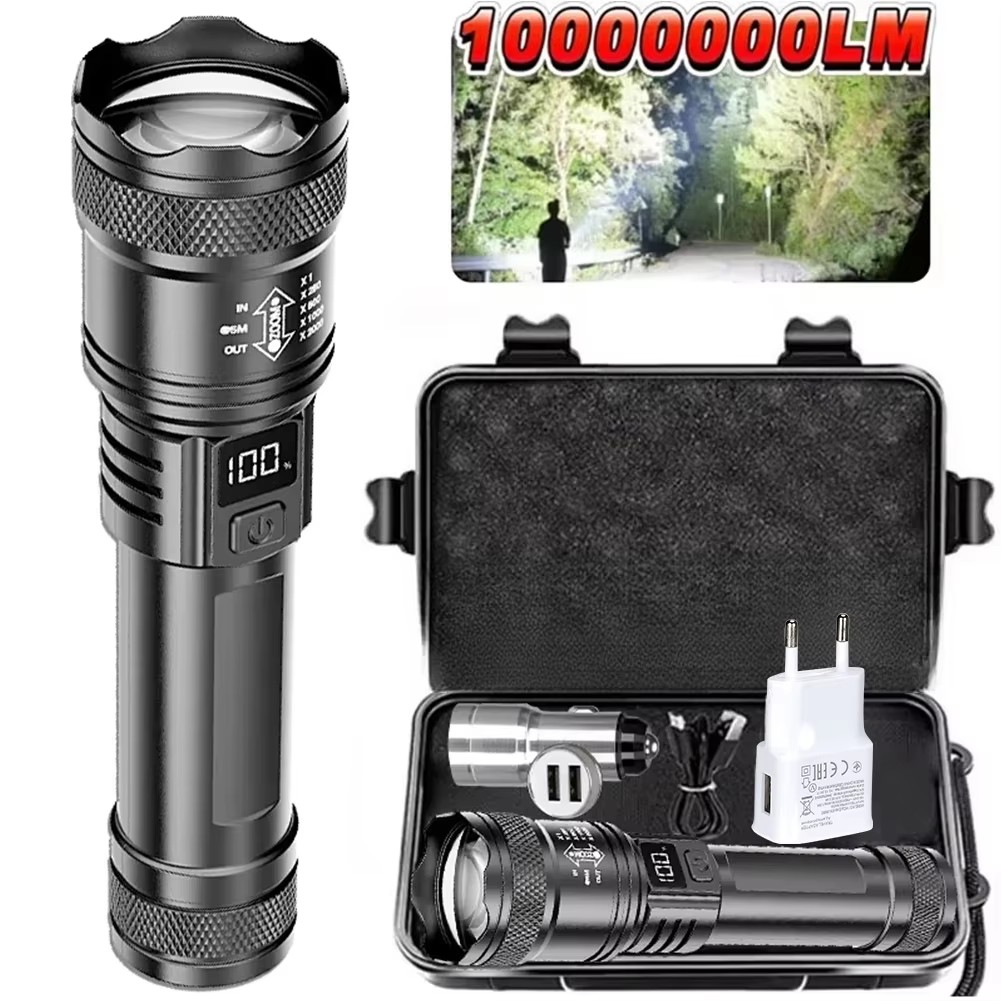 Tactical Flashlight Rechargeable - Суперяркий фонарь 100000 лм с зарядкой