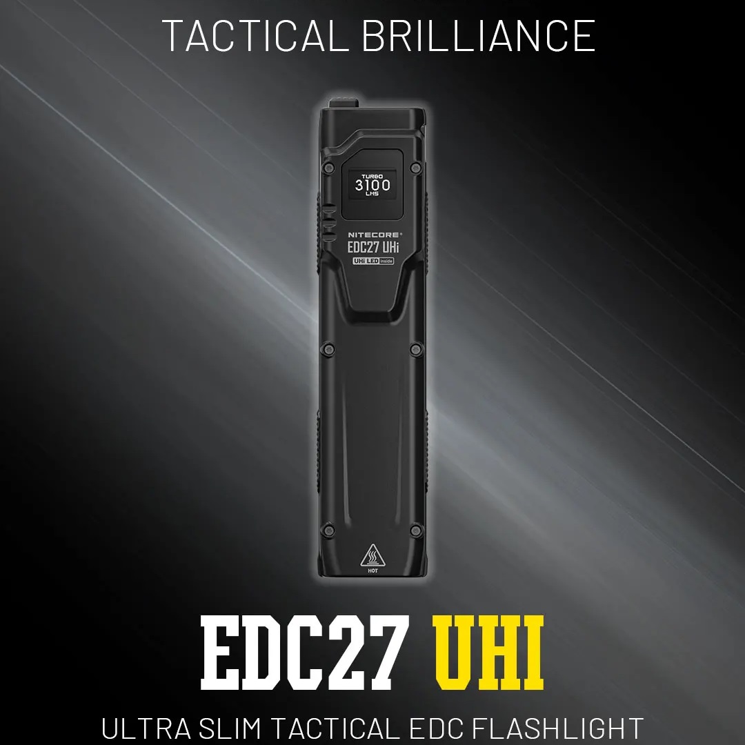Tactical Flashlight Rechargeable - Тактический фонарик Convoy UHi EDC, 3100