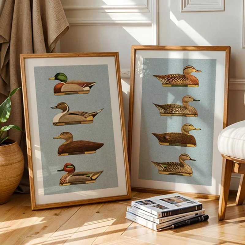 Outdoor Hunting Paintings - Ретро принты в виде утки на