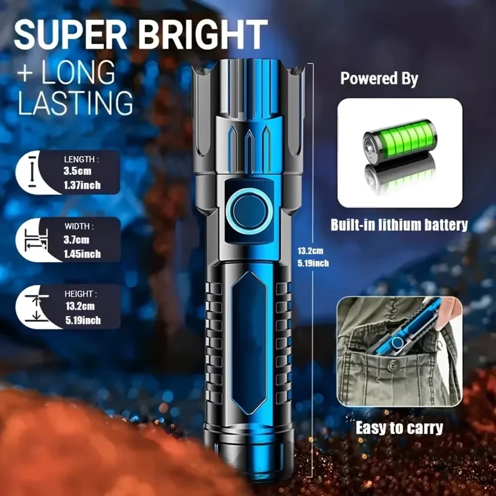 Суперяркий светодиодный фонарь – обзор и цена Tactical Flashlight Rechargeable
