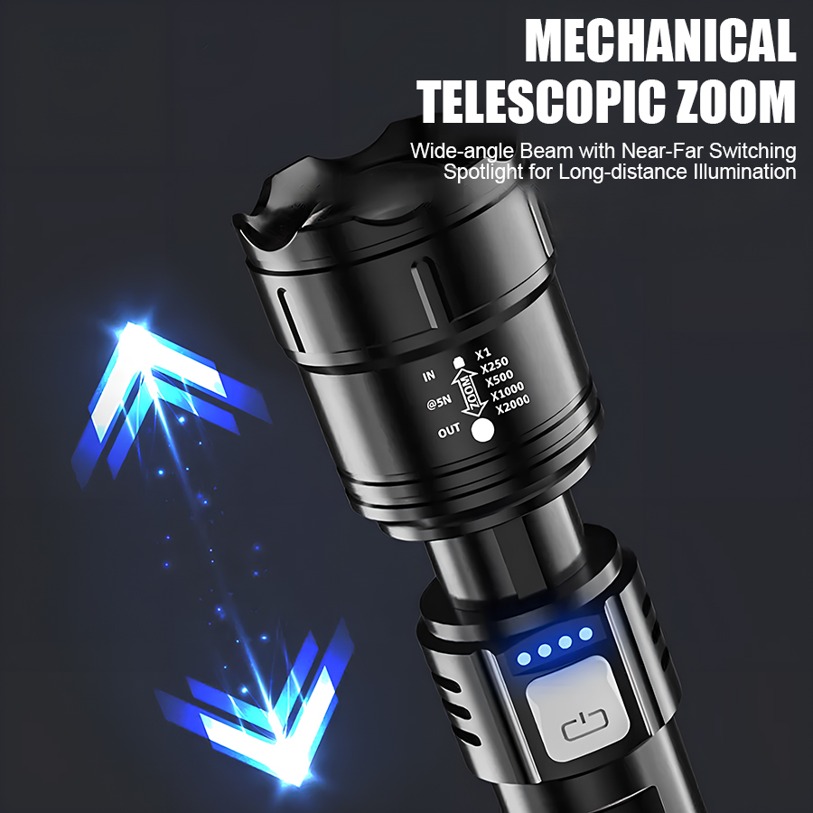 Мощный светодиодный фонарь P50 – обзор и цена Tactical Flashlight Rechargeable