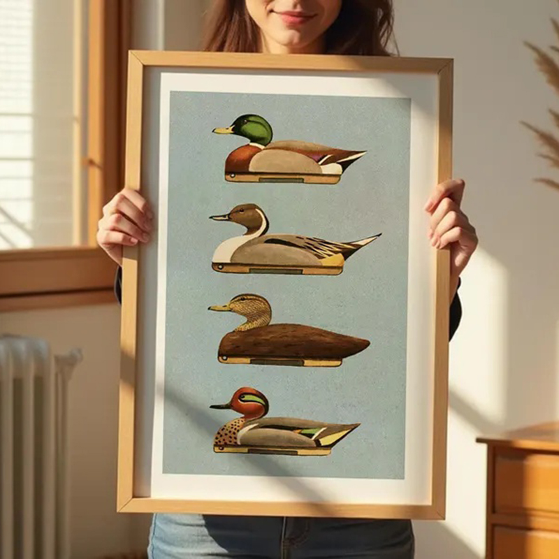 Ретро принты в виде утки на от – обзор и цена Outdoor Hunting Paintings