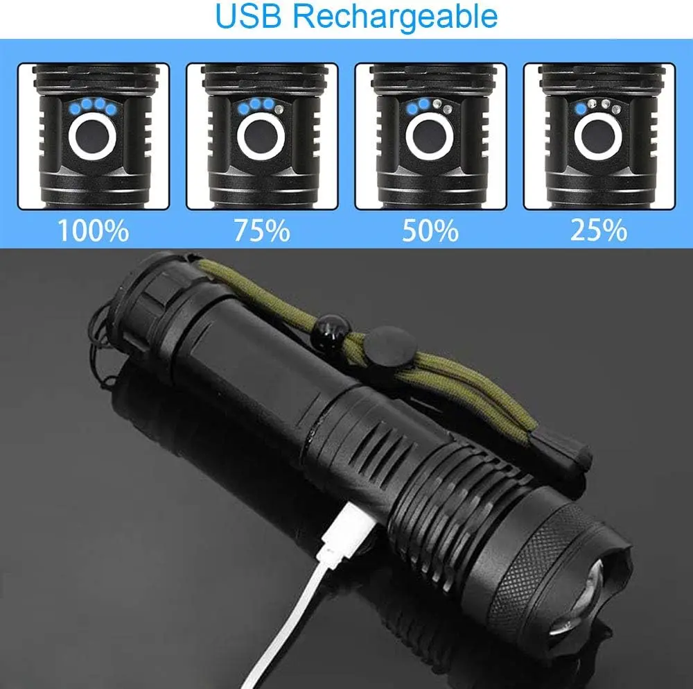 Мощный светодиодный фонарик, п – обзор и цена Tactical Flashlight Rechargeable